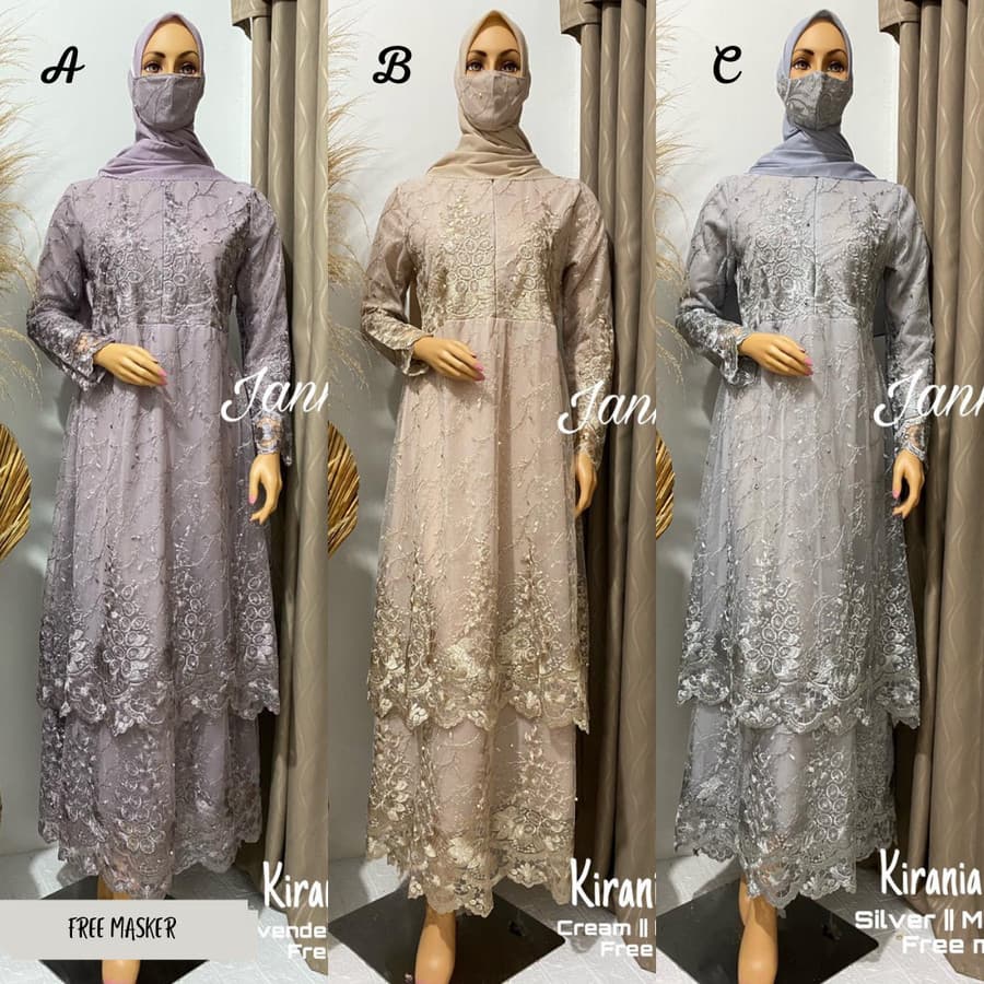 Setelan Kebaya Gamis Kirania Full Tulle