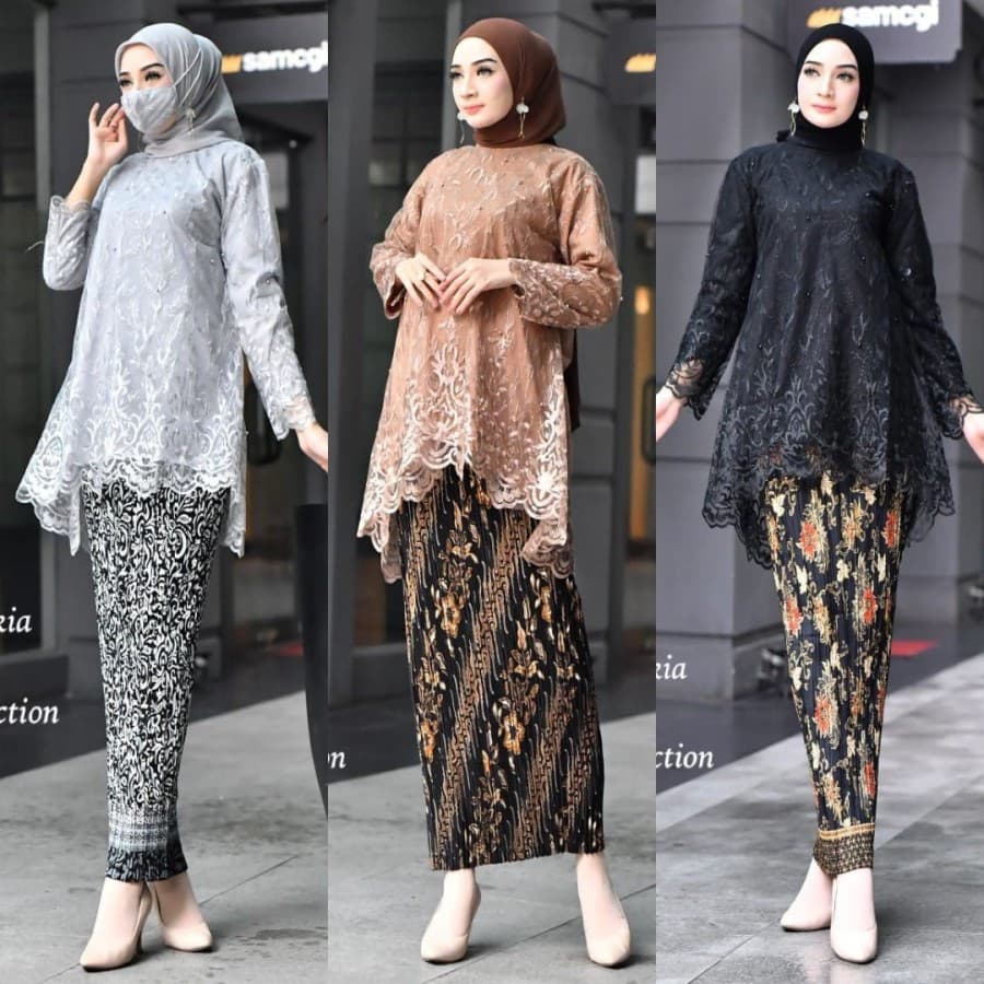 Setelan Kebaya Modern Tulle / Tille Azkia Aneka Pilihan Warna